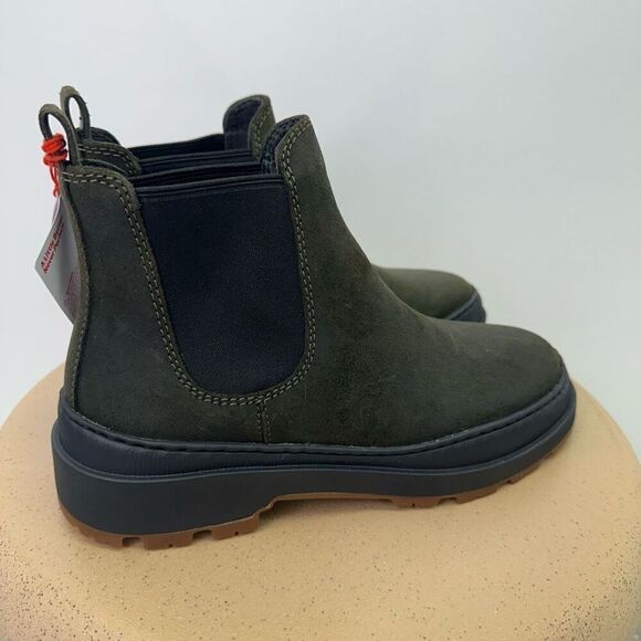 Camper Women’s Brutus Trek MICHELIN Green Gray Nubuck Leather Slip On Ankle Boot - Picture 8 of 13